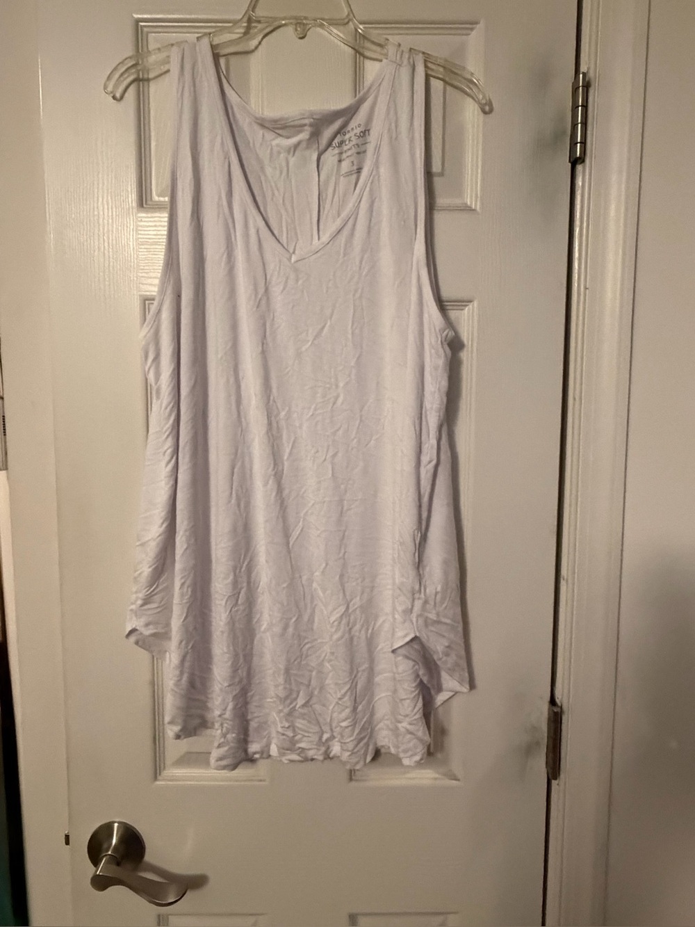 Torrid White V-Neck Relaxed Tank Top